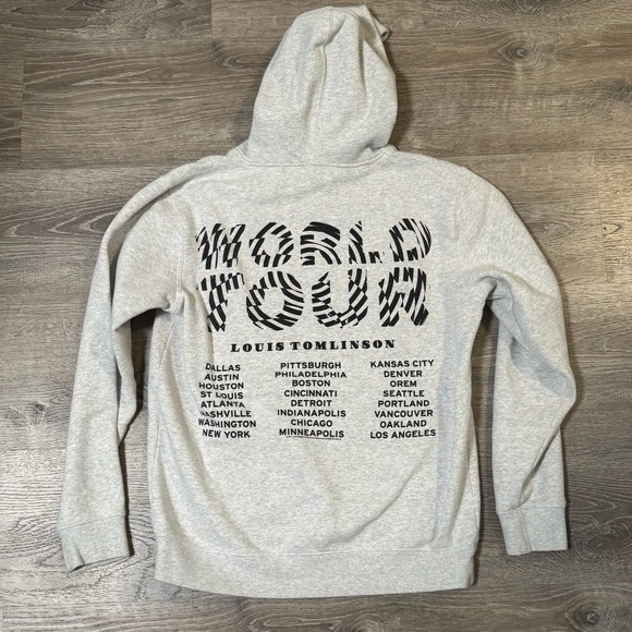STENCIL AS Colour Other - One Direction Louis Tomlinson official world tour hoodie - size medium